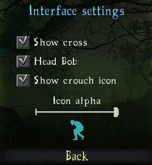 Interface settings