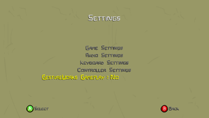 Options menu showing Gestureworks option.