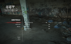 In-game mouse settings