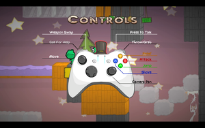 Gamepad layout for the game.