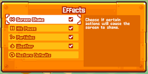 Effects Options