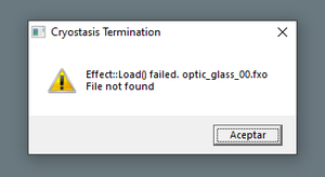 Termination Window Error "Effect::Load() failed" (Randomly during the gameplay)