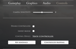 In-game control settings