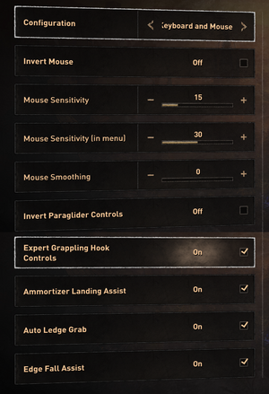 General keyboard and mouse settings