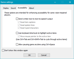 Launcher accessibility settings.