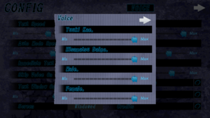 Voice audio settings.