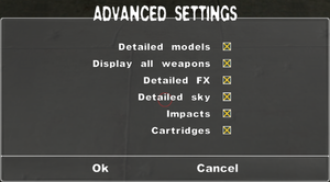 Advanced settings.