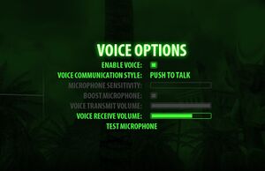 Voice/Microphone Settings.
