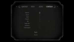 In-game controller binding menu