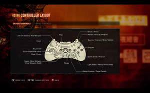 In-game gamepad layout settings for the player.