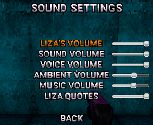 Sound settings