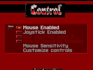 In-game general control settings.