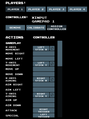 In-game control bindings.