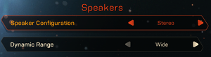 Speakers settings