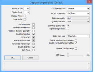 Video compatibility settings.