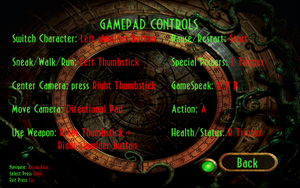 The gamepad layout for the game.