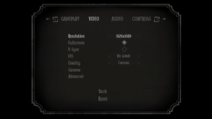 In-game basic video settings