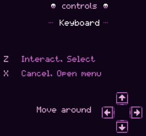 In-game keyboard controls.