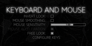 Keyboard and mouse settings.