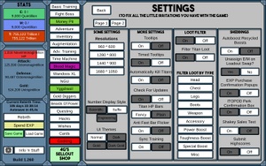 Page 1 of the in-game settings.