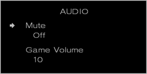 Audio settings (in-game)
