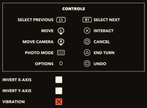 In-game input settings (DualShock 4).