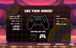In-game controller layout overview.