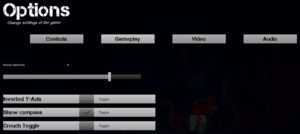 In-game gameplay settings.