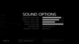 Sound Options