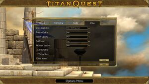 Titan Quest settings.
