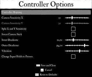 Controller Options