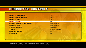 Input for on-foot controls
