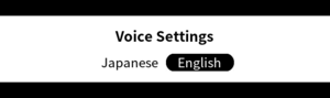 Voice language settings.
