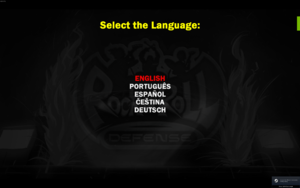 Language selection.