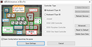 Keyboard controls - Type A (translated version).