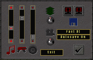 In-game options menu.