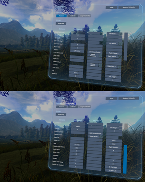 In-game controls settings