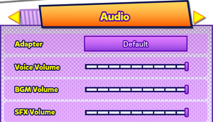 In-game Audio settings.