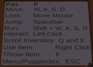 Keyboard and mouse controls