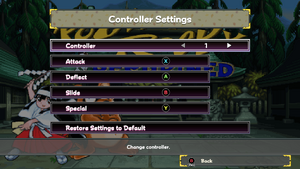 Controller settings