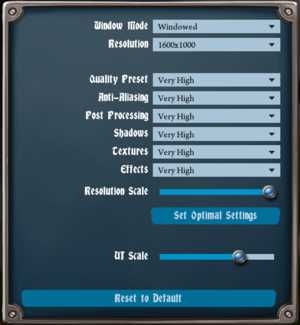 In-game Video settings