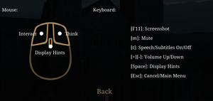 Mouse/keyboard control scheme.