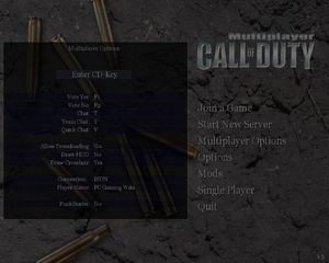 In-game multiplayer settings.