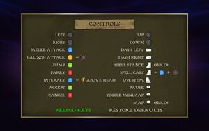 Gamepad controls.