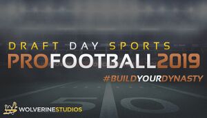 Draft Day Sports: Pro Football 2019 cover