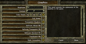 In-game graphics settings