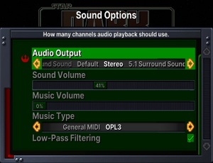 Sound options