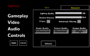 In-game advanced video settings
