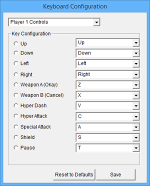 Keyboard remapping menu from configuration launcher.