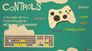Keyboard/gamepad layout.